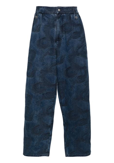 Jeans a gamba ampia in blu - uomo FENG CHEN WANG | FUS17TR14BL